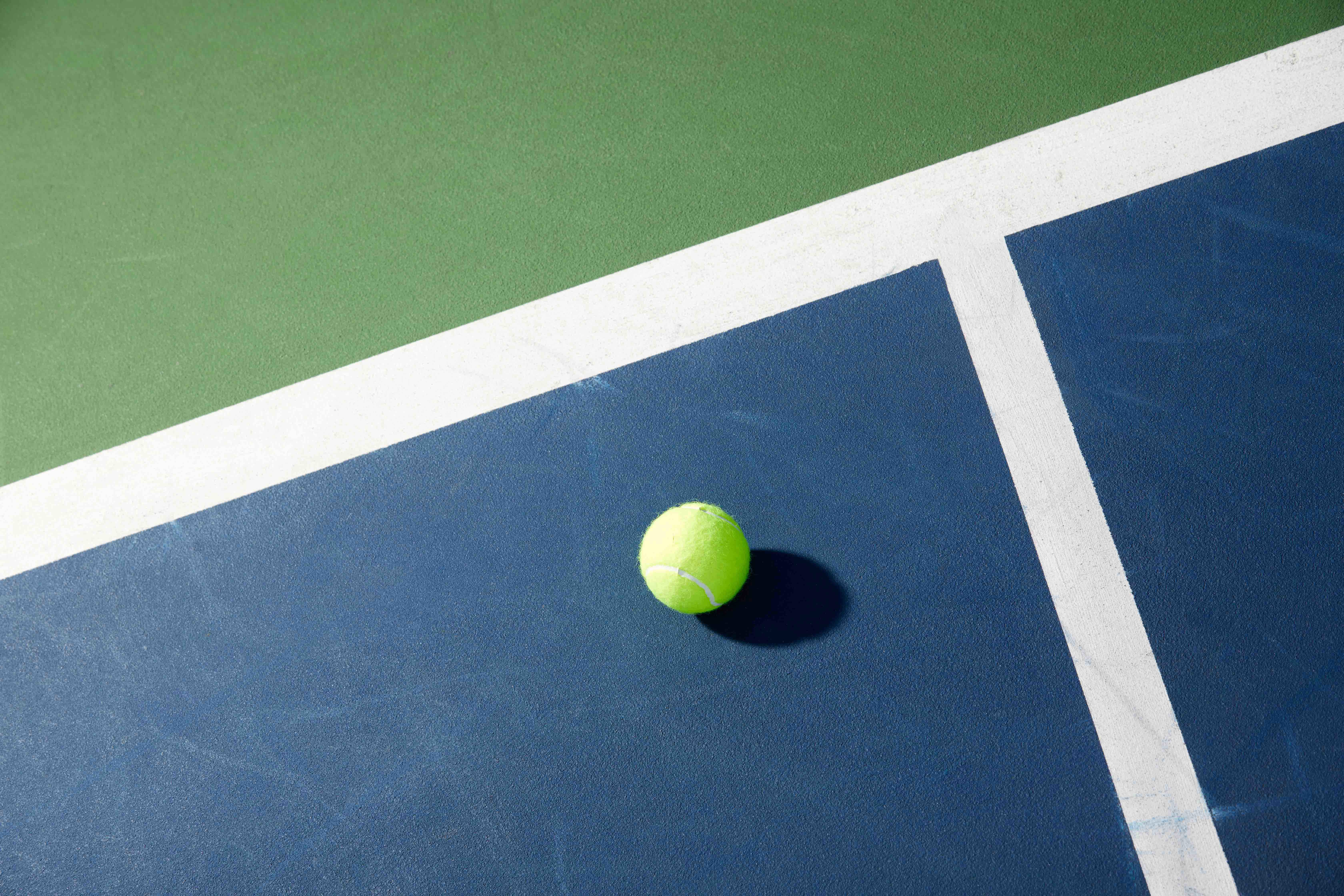 Tennis ball on court