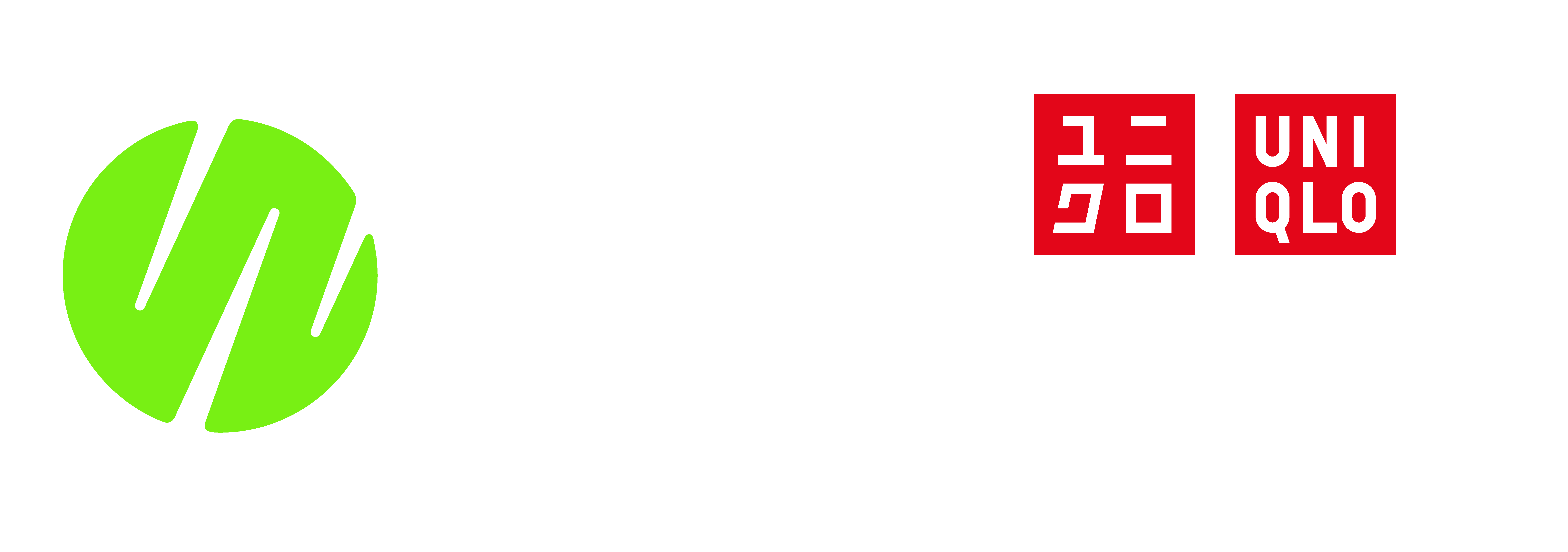 Uniqlo WTT Tour Logo in white, red and green