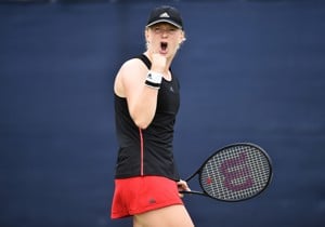 Fran Jones celebrating with fist pump