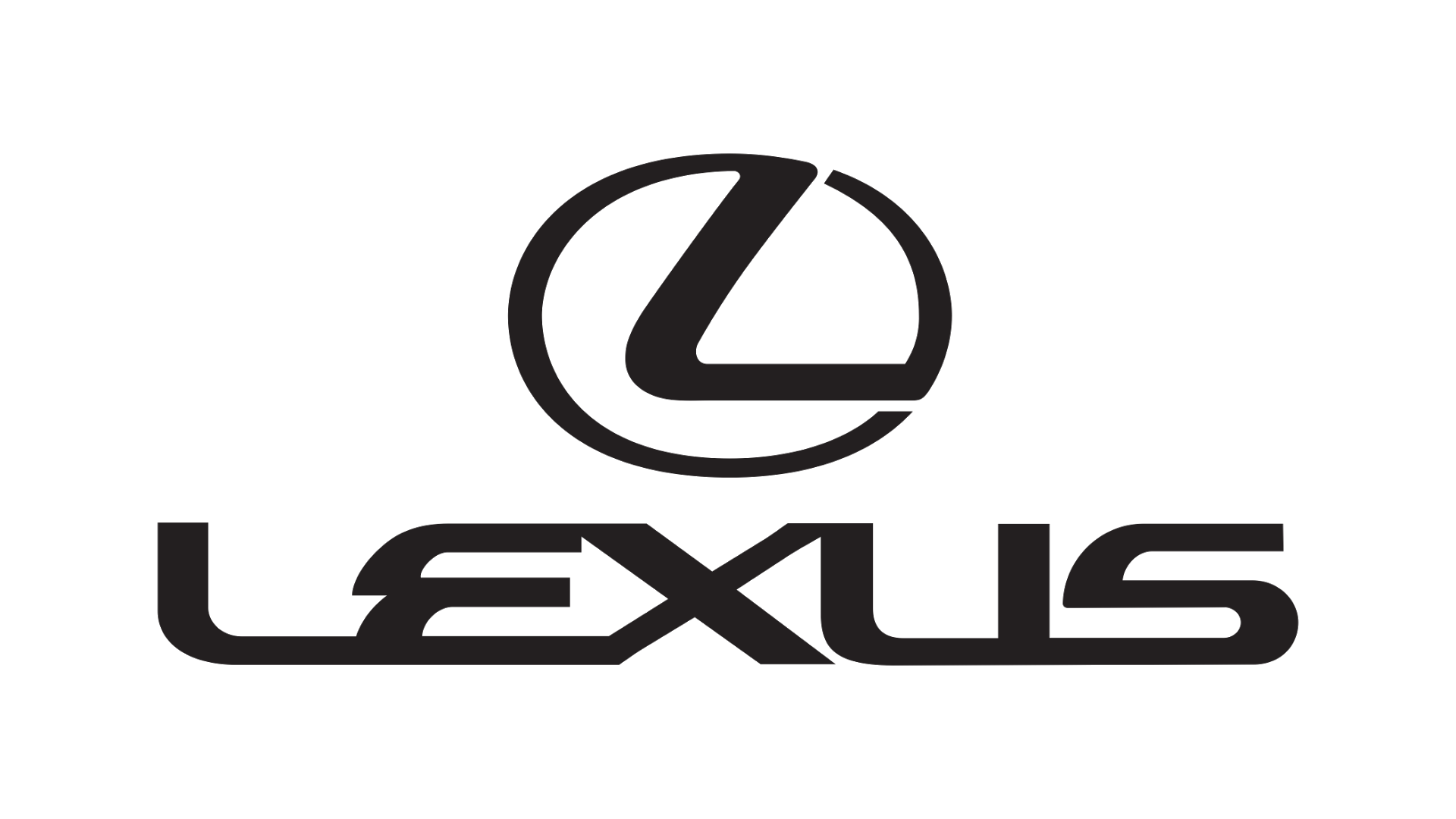 Lexus logo in black writing