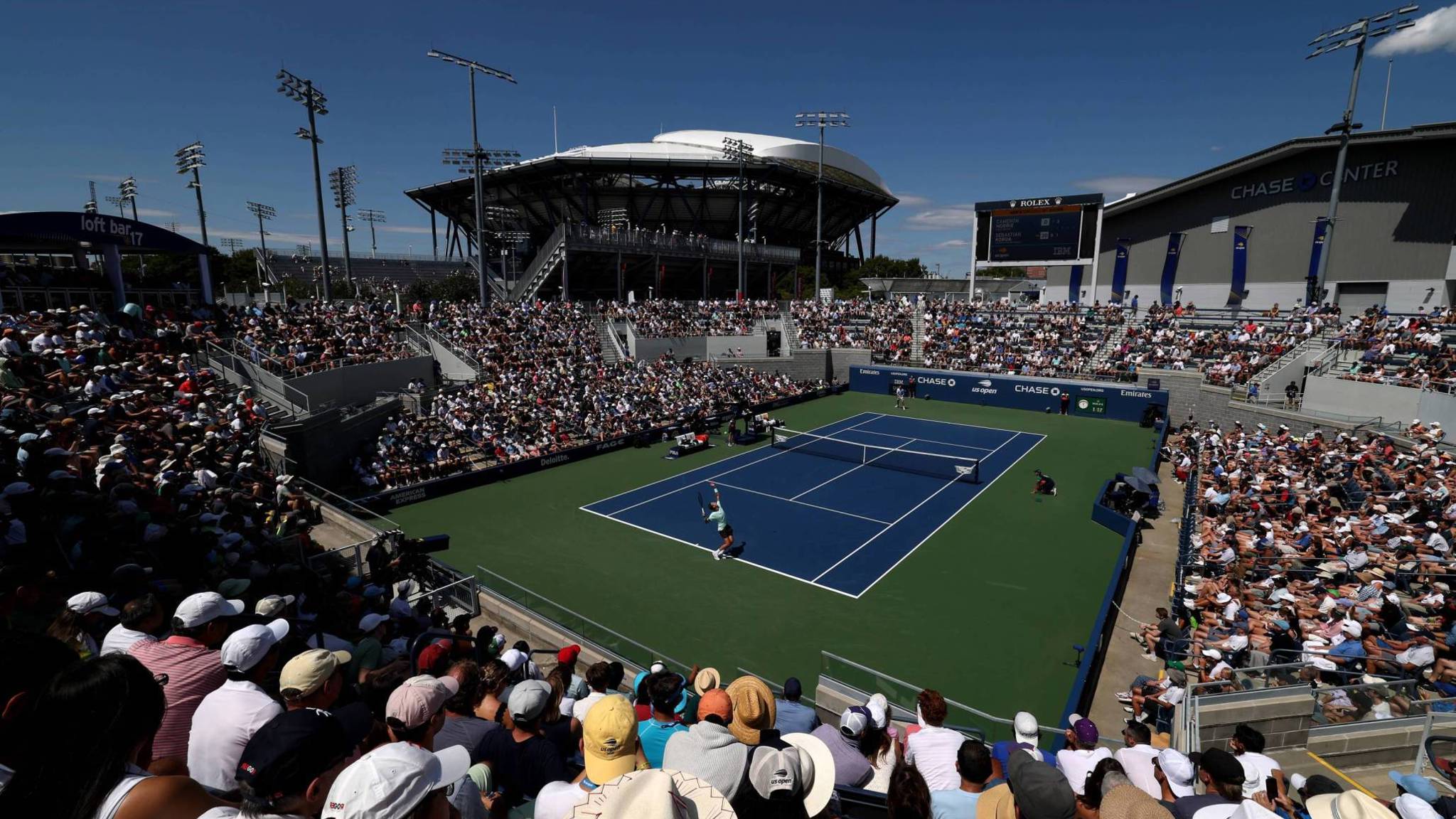 Who is playing at the US Open today?