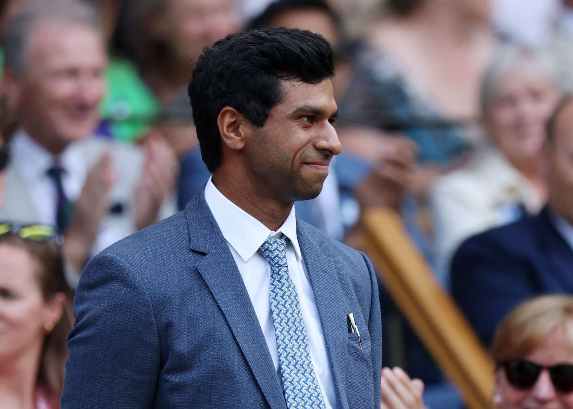 Professional golfer Aaron Rai stood up in the Royal Box