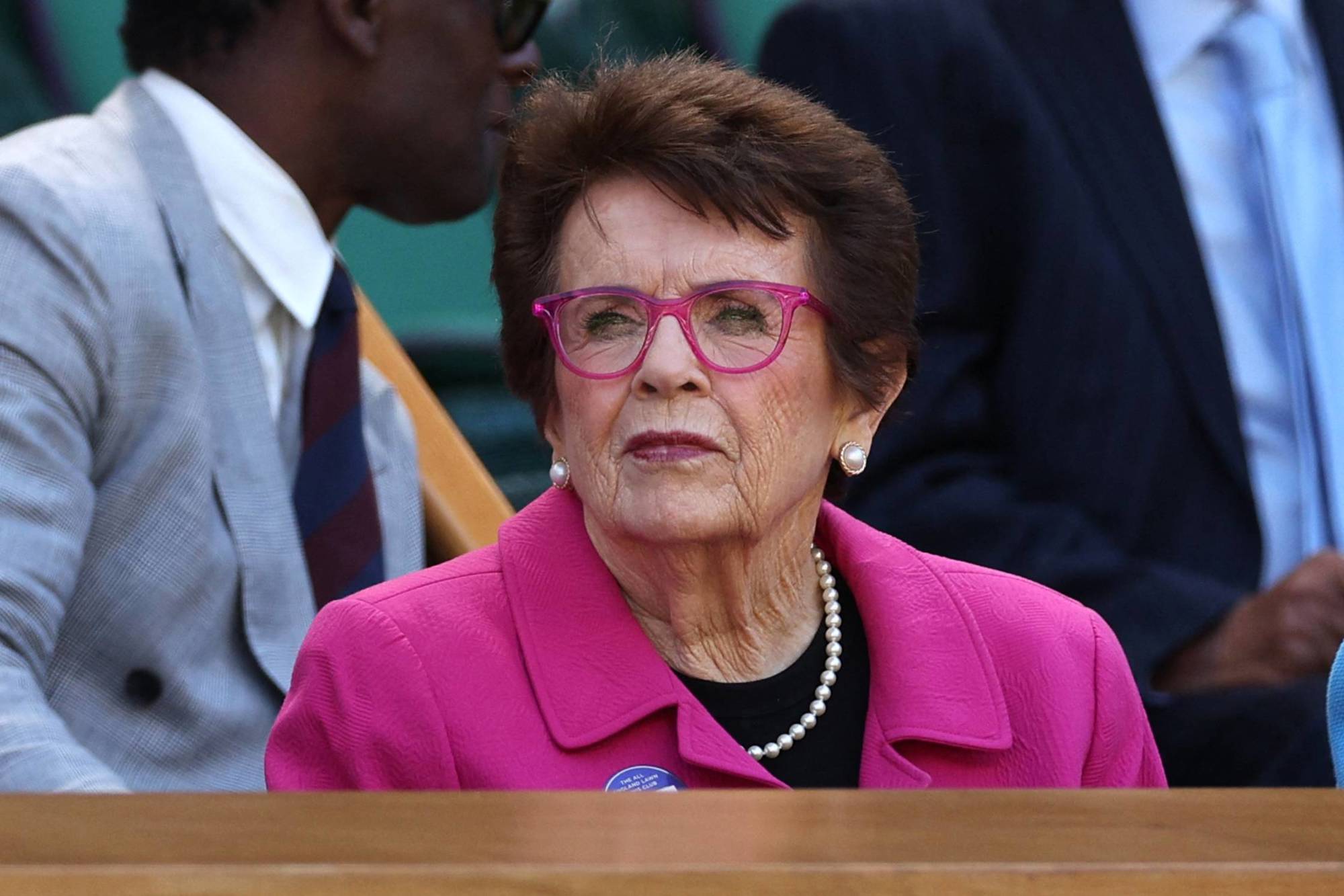 Tennis legend and former world No.1 Billie Jean King in the Royal Box at Wimbledon