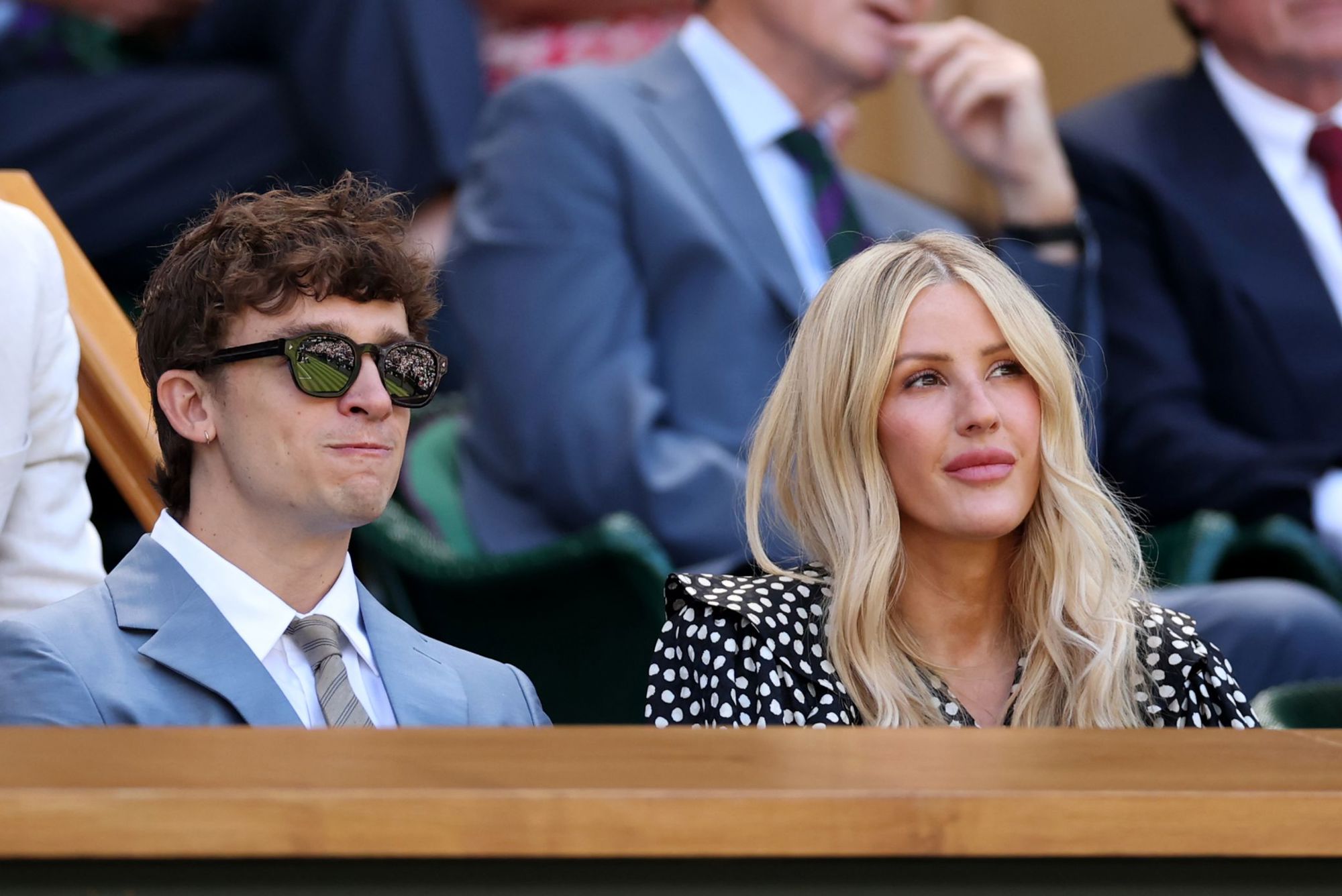 Singer Ellie Goulding sat in the Royal Box at Wimbledon