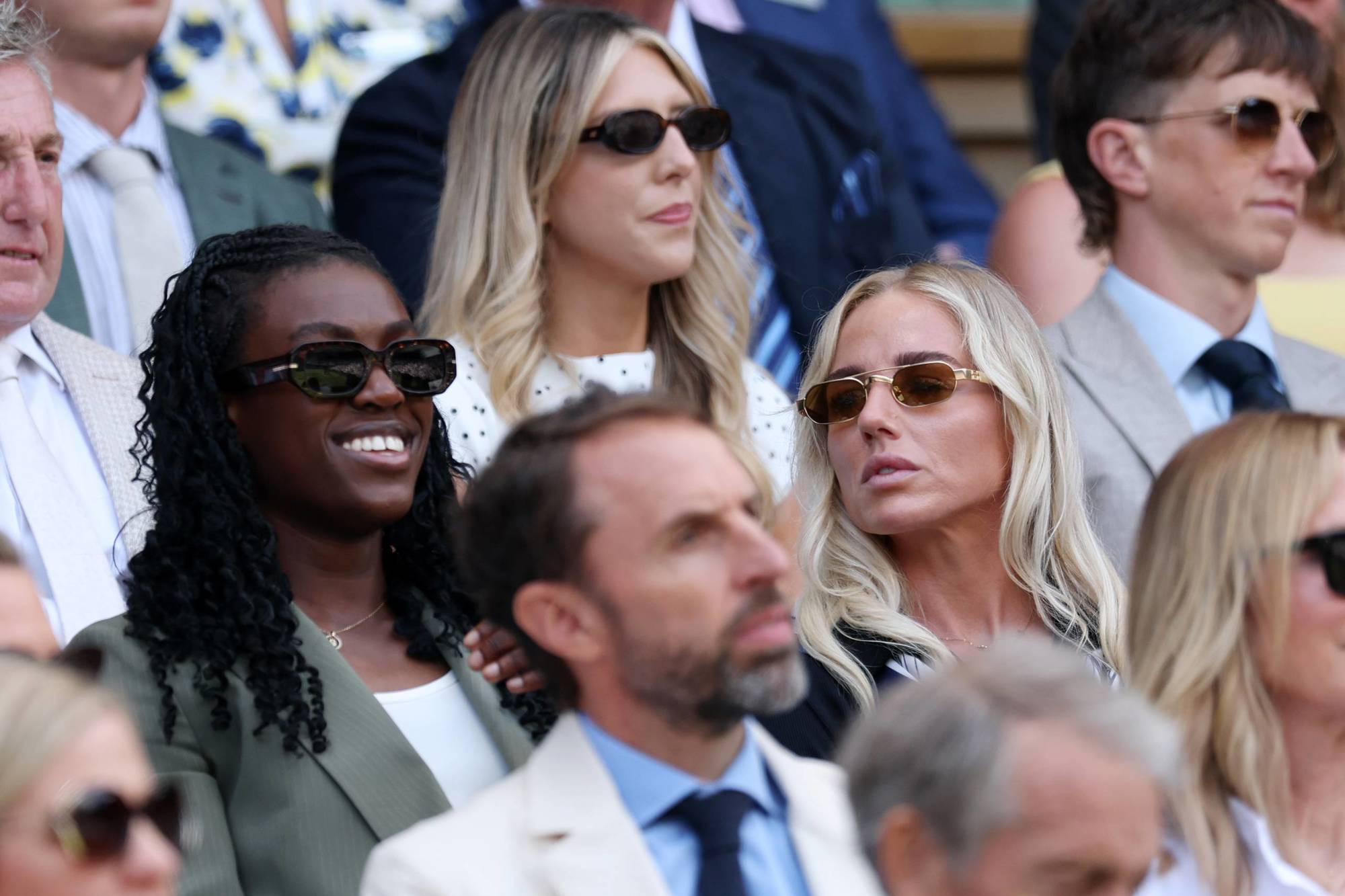 England football players Michelle Agyemang and Alex Greenwood in the Royal Box