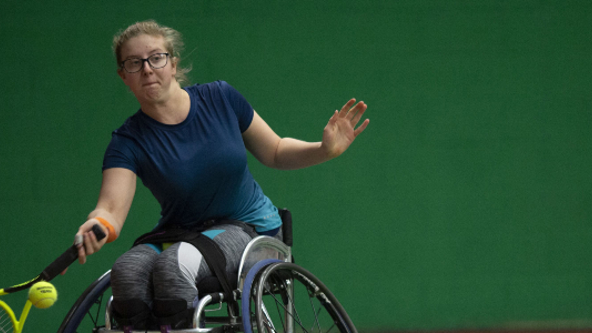 Abbie Breakwell hits a forehand