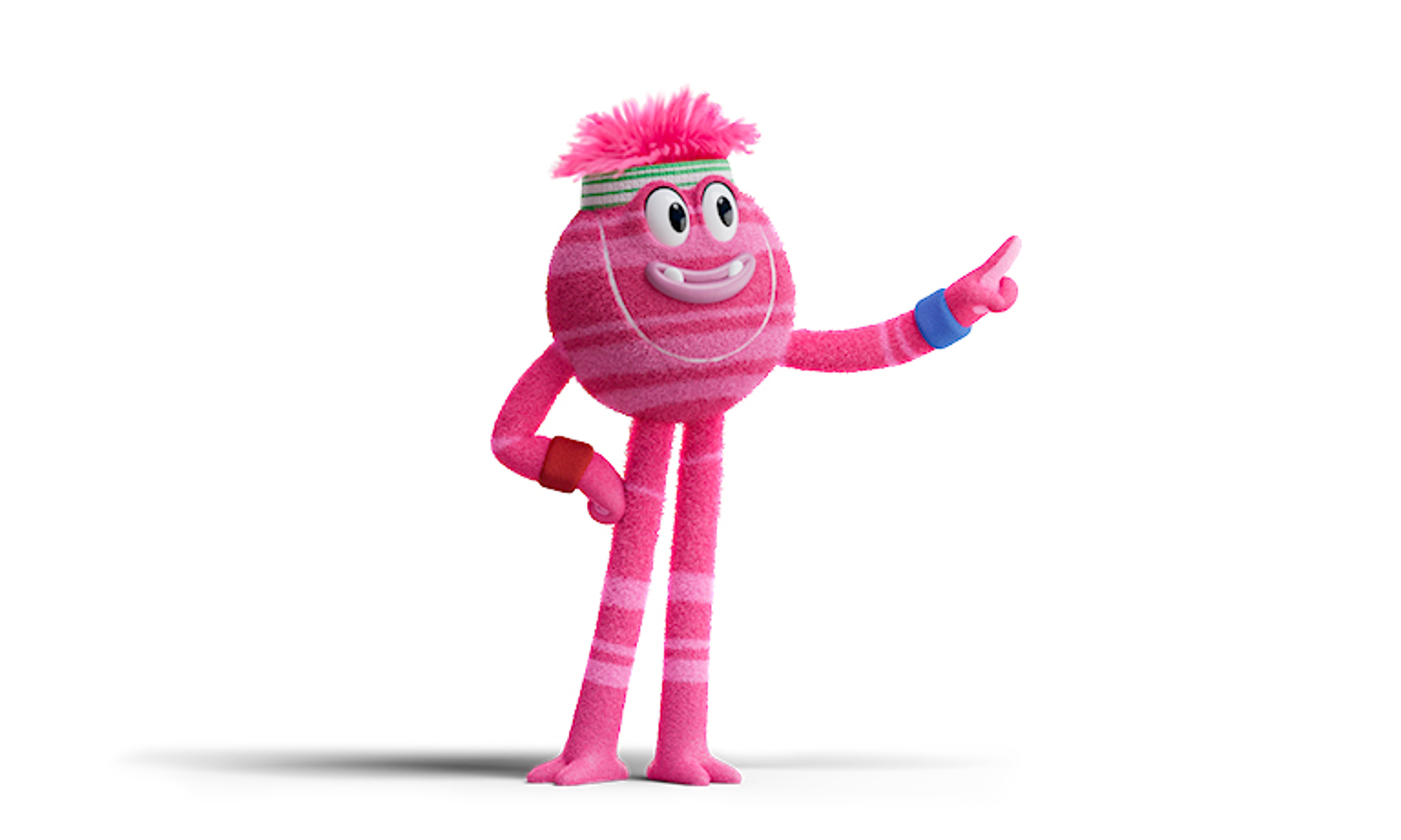 A picture of our pink Tennisable Dash, the fast one.